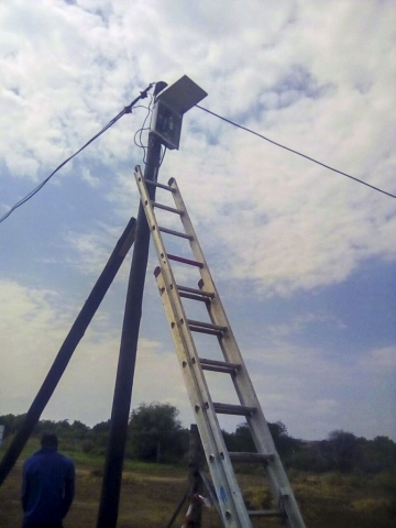 ladder on a electrical pole